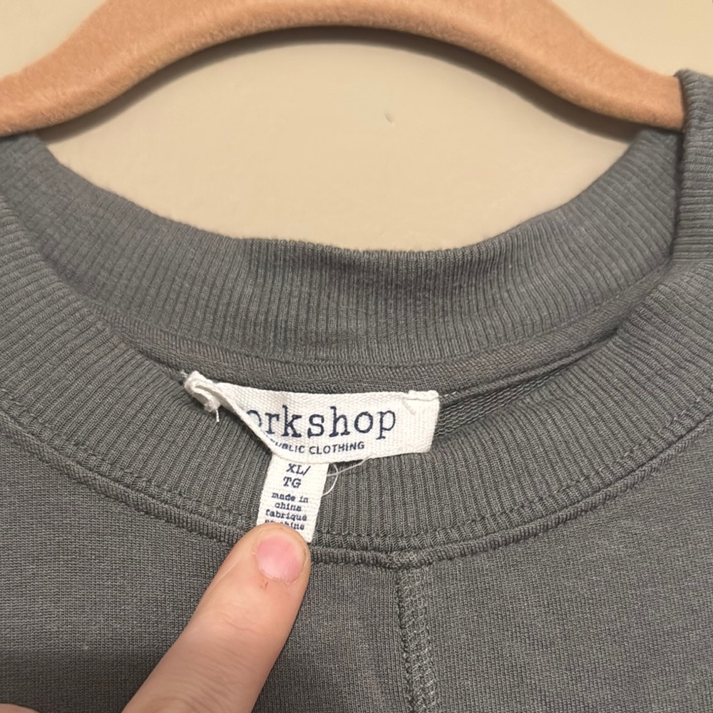Women's Workshop Republic Gray Crew Neck Sweater - Picture 2 of 4